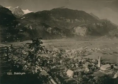 Foto Meiringen Kanton Bern Schweiz, Panorama, August 1895