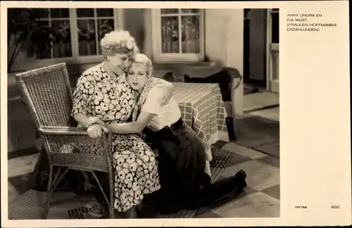 Ak Schauspielerinnen Anny Ondra und Ida Wüst, Szene aus Fräulein Hoffmanns Erzählungen