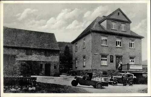 Ak Niederlahnstein Lahnstein am Rhein, Gasthaus und Pension Ahlerschleuse, Emser Landstraße 28