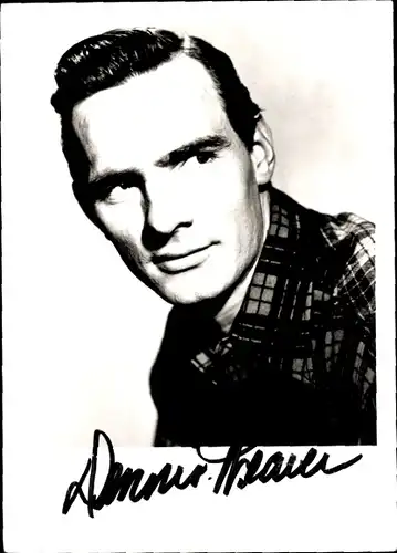 Ak Schauspieler Dennis Weaver, Portrait, Autogramm