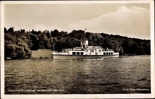 Ak Motorschiff Tutzing am Starnberger See