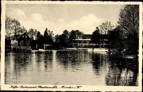 Ak Münster in Westfalen, Kaffee-Restaurant Pleistermühle