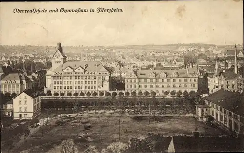 Ak Pforzheim im Schwarzwald, Oberrealschule, Gymnasium