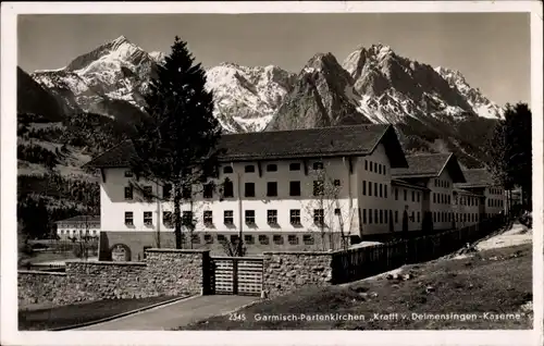 Ak Garmisch Partenkirchen in Oberbayern, Krafft von Delmensingen-Kaserne