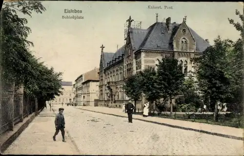 Ak Lutherstadt Eisleben, Schlossplatz