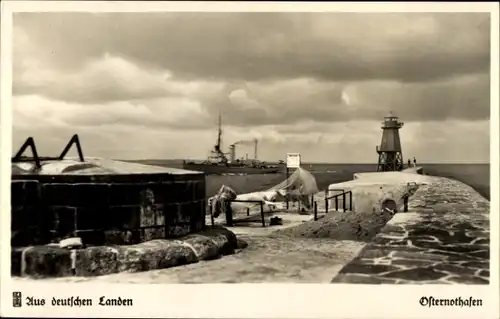 Ak Chorzelin Osternothafen Świnoujście Swinemünde Pommern, Leuchtturm