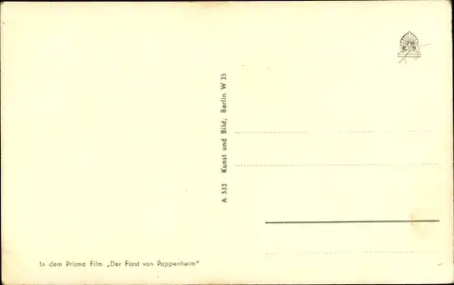 Ak Schauspieler Viktor de Kowa, Portrait, Anzug mit Fliege, Der Fürst von Pappenheim, Autogramm