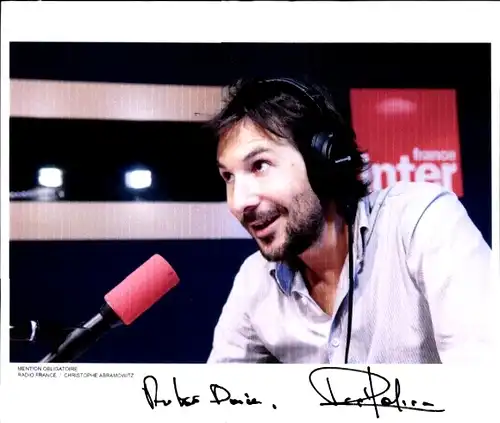 Ak Schauspieler Christophe Ambramowitz, Autogramm, Radio France