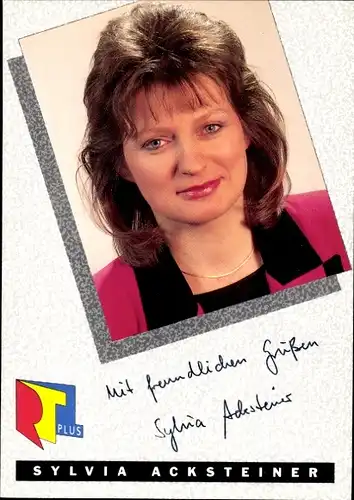 Ak Schauspielerin Sylvia Acksteiner, Portrait, Autogramm, RTL plus