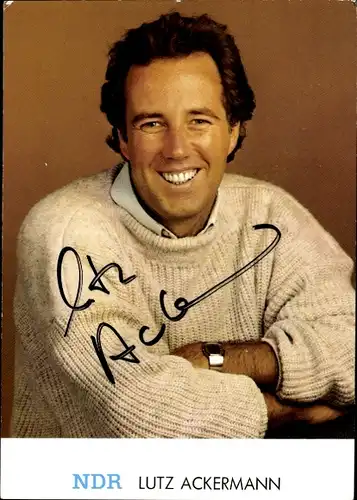 Ak Schauspieler Lutz Ackermann, Portrait, Autogramm, NDR