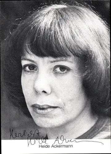 Ak Schauspielerin Heide Ackermann, Portrait, Autogramm