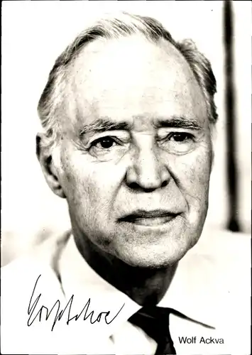 Ak Schauspieler Wolf Ackva, Portrait, Autogramm