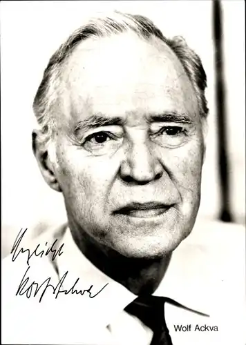 Ak Schauspieler Wolf Ackva, Portrait, Autogramm