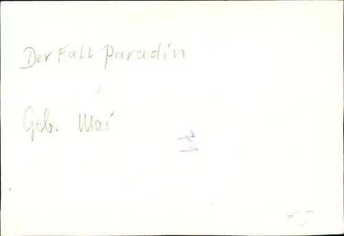 Ak Schauspieler Danniele Darrieux, Portrait, Autogramm, der Fall Paradin