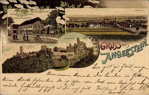 Litho Angerstein Nörten Hardenberg in Niedersachsen, Gasthaus Linden, Hardenburg