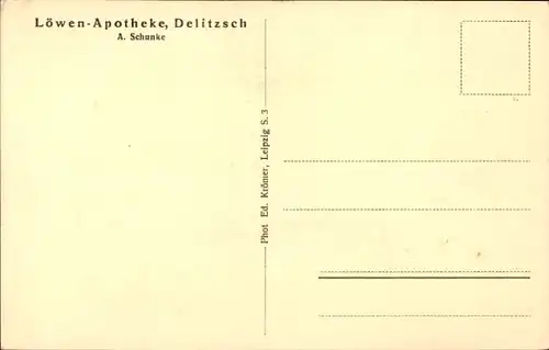 Ak Delitzsch in Sachsen, Löwen Apotheke, Inneres