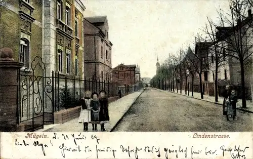 Ak Mügeln Heidenau in Sachsen, Lindenstraße