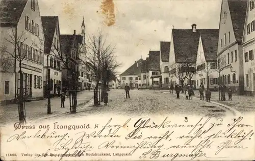 Ak Langquaid in Niederbayern, Straßenpartie