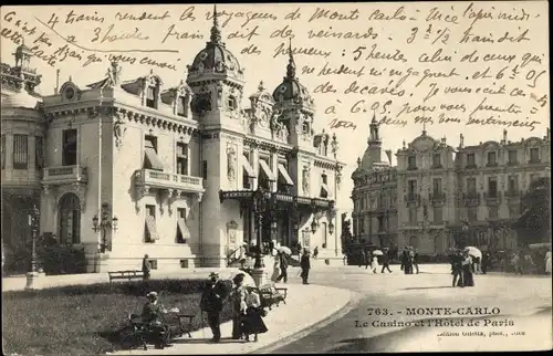 Ak Monte Carlo Monaco, Le casino, l'Hotel de Paris