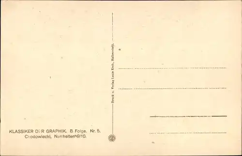 Künstler Ak Chodowiecki, Klassiker der Graphik, Narrheiten 9/10