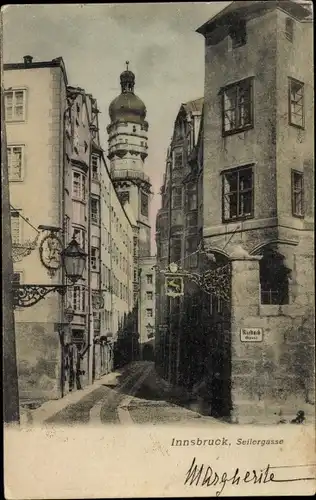 Ak Innsbruck in Tirol, Seilergasse