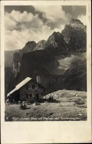 Ak Zams in Tirol, Württemberger Haus, Planken- und Spießrutenspitze