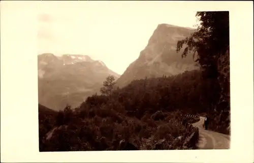 Ak Merok Geiranger Norwegen, Straße zur Djupvasshytten