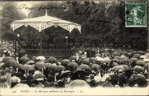 Ak Paris XVI. Bezirk Passy, Militärmusik in Ranelagh