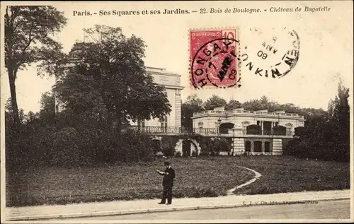 Ak Paris XVI Passy, Ses Squares et ses Jardins, Bois de Boulogne, Chateau de Bagatelle