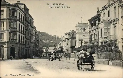 Ak San Sebastian Baskenland, Calle de Zubieta