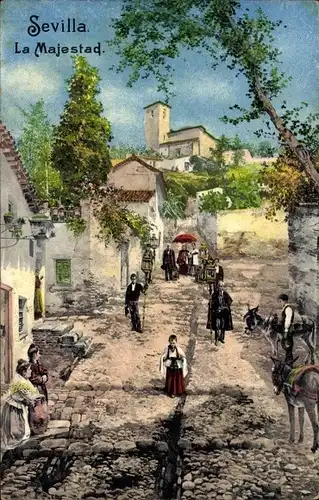 Ak Sevilla Andalusien, Costumbres adaluzas. La Majestad