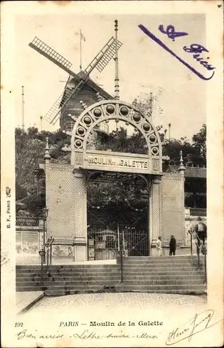 Ak Paris XVIII Montmartre, Moulin de la Galette