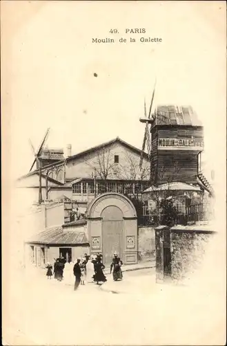 Ak Paris XVIII. Buttes Montmartre, Moulin de la Galette