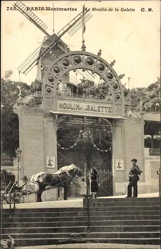 Ak Paris XVIII Montmartre, Moulin de la Galette