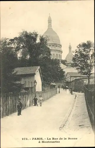 Ak Paris XVIII. Montmartre, Rue de la Bonne in Montmartre