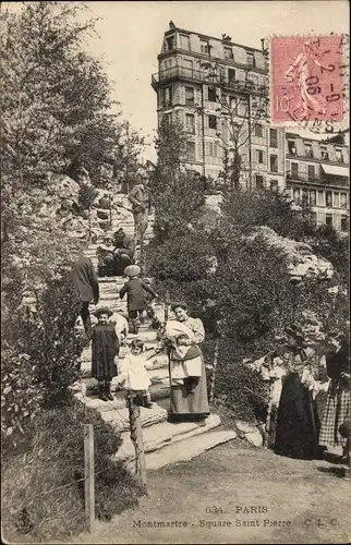 Ak Paris XVIII. Montmartre, Square Saint Pierre