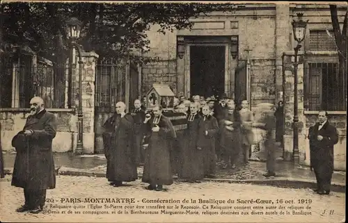 Ak Paris XVIII. Bezirk Buttes-Montmartre, Basilika Sacre Coeur, Weihe