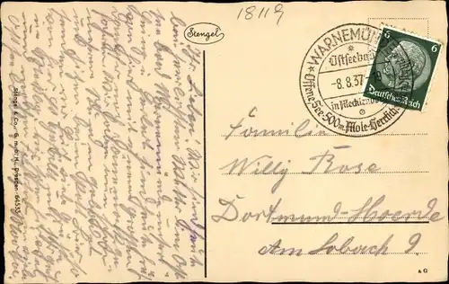 Ak Ostseebad Warnemünde, Westmole, Segelboote