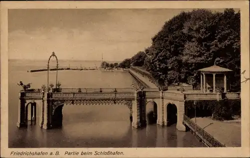 Ak Friedrichshafen am Bodensee, Schlosshafen