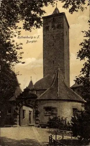 Ak Rothenburg ob der Tauber Mittelfranken, Burgtor