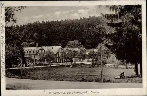 Ak Braunlage im Oberharz, Waldmühle