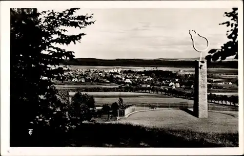 Ak Springe am Deister, Totalansicht, Blick von Heinrich-Göbel-Bastei, Denkmal