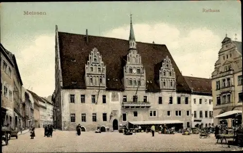 Ak Meißen an der Elbe, Rathaus