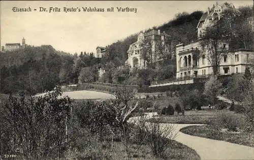 Ak Lutherstadt Eisenach in Thüringen, Wartburg, Dr. Fritz Reuters Wohnhaus