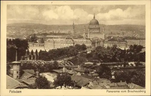 Ak Potsdam, Panorama vom Brauhausberg