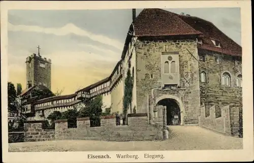 Ak Lutherstadt Eisenach in Thüringen, Wartburg, Eingang