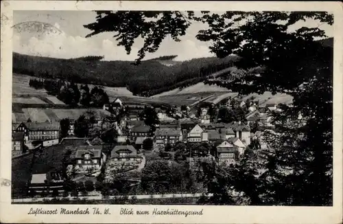 Ak Manebach Ilmenau in Thüringen, Blick zum Harzhüttengrund