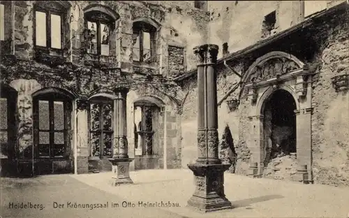 Ak Heidelberg am Neckar, Der Krönungssaal im Otto Heinrichsbau
