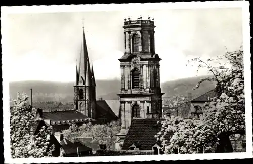 Ak Saarbrücken im Saarland, Ludwigskirche und Jacobskirche