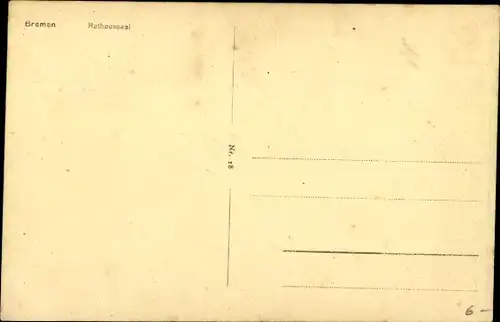 Ak Hansestadt Bremen, Rathaussaal